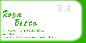 roza bitto business card