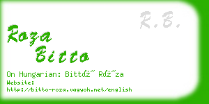 roza bitto business card